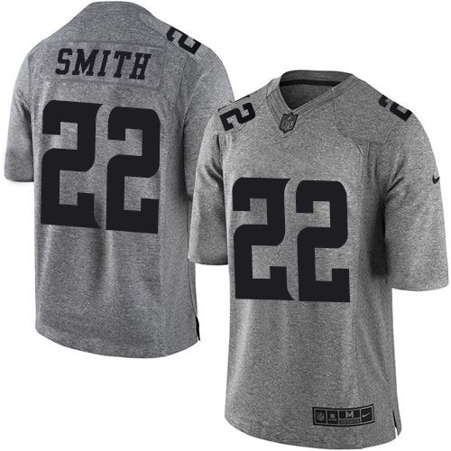 Nike Vikings #22 Harrison Smith Gray Men's Stitched NFL Limited Gridiron Gray Jersey - Click Image to Close
